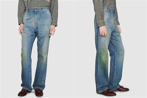 gucci grass stains jeans|Gucci Jeans & Denim for Men .